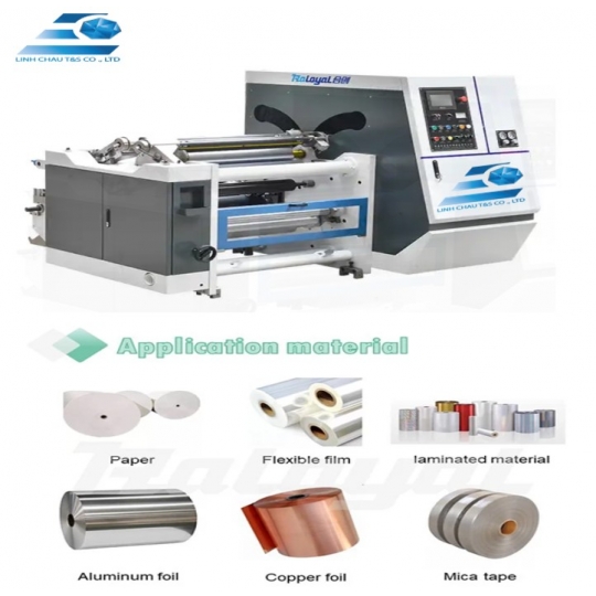 MÁY CHIA CUỘN GIẤY NHÔM PVC PE CHÍNH XÁC CAO
